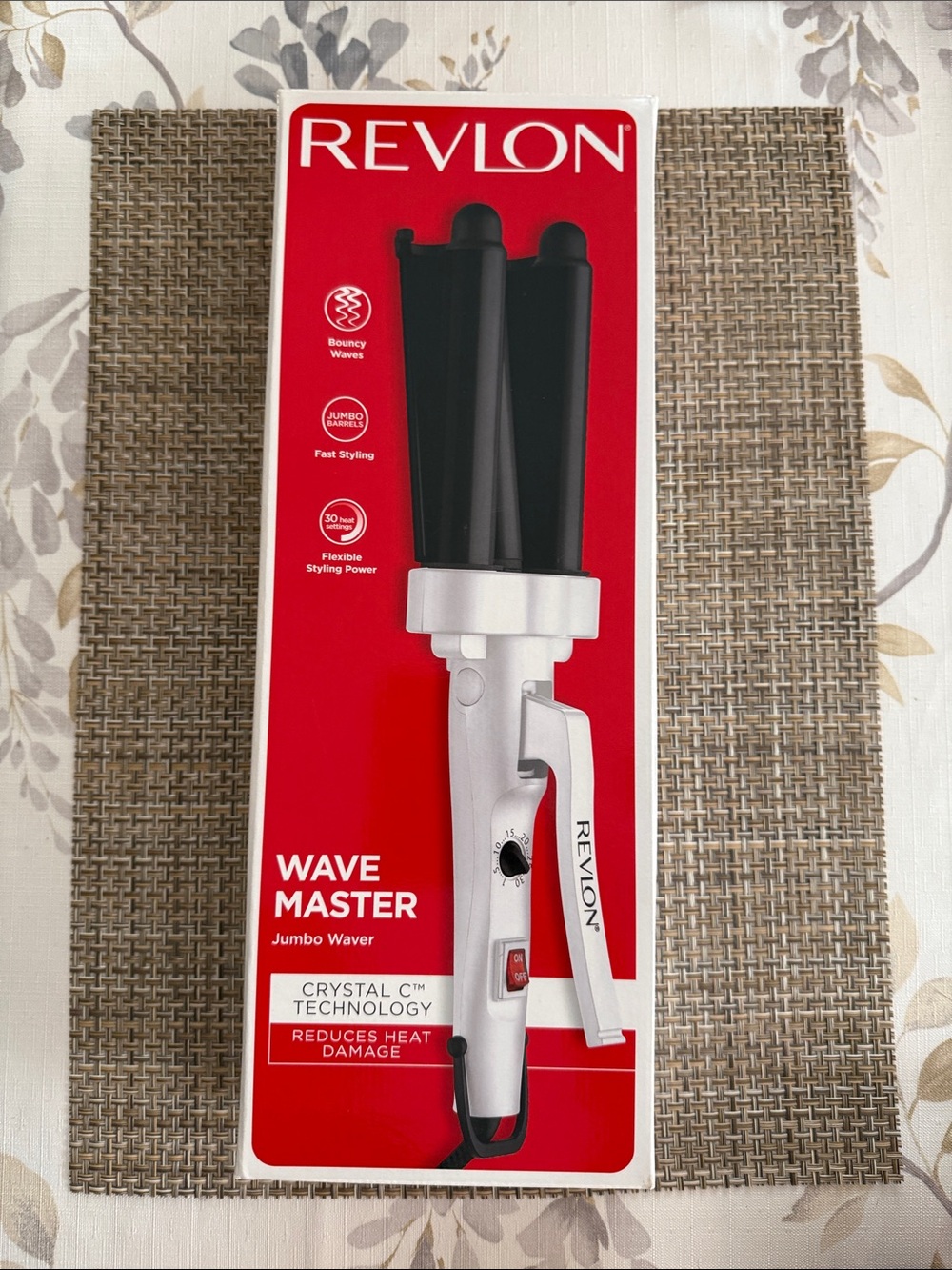 NWT Revlon Wave Master Jumbo Waver - Silver & Black
